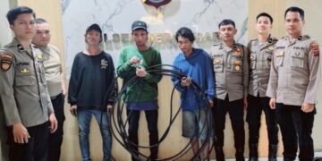 Pencuri Kabel Telkom Ditangkap Dini Hari di Medan