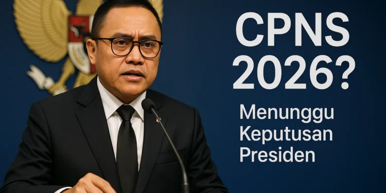 Menteri PAN-RB Abdullah Azwar Anas memberikan keterangan pers mengenai persiapan formasi CPNS 2026 di Jakarta