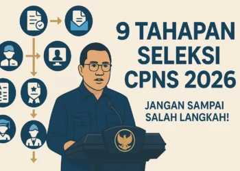 Infografis urutan lengkap tahapan seleksi CPNS 2026 yang wajib diketahui calon pelamar