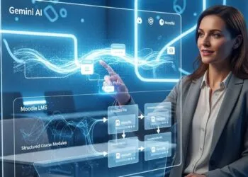 cara gemini ai buat modul pembelajaran lms moodle