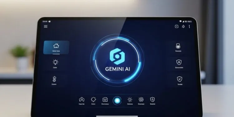 cara gemini ai sinkronisasi smart home android tablet
