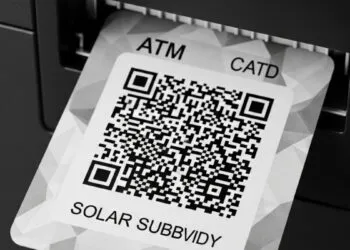 cara print barcode solar ukuran kartu atm awet