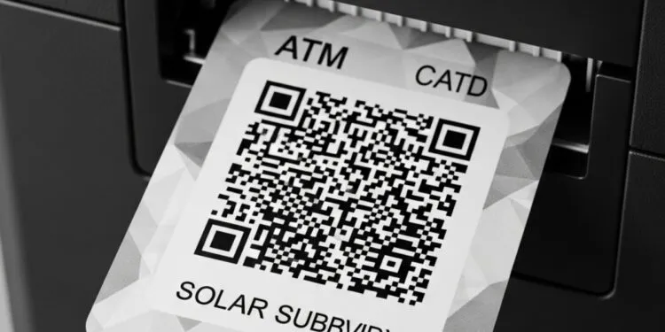 cara print barcode solar ukuran kartu atm awet
