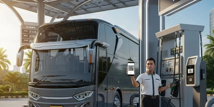 kuota barcode solar bus pariwisata luar kota