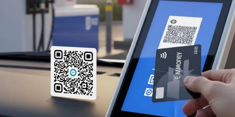 perbandingan barcode pertalite vs kartu e-money bbm
