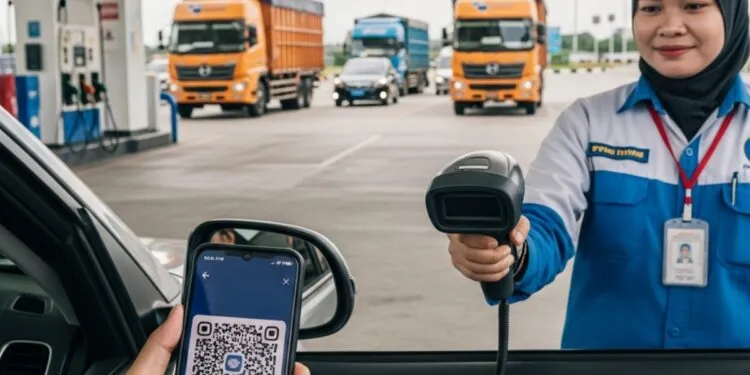 rest area tol cipali bisa scan barcode solar
