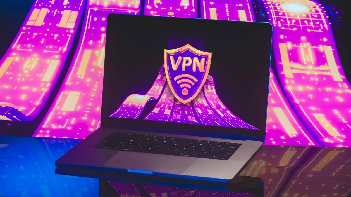 Ilustrasi aplikasi VPN pada perangkat seluler