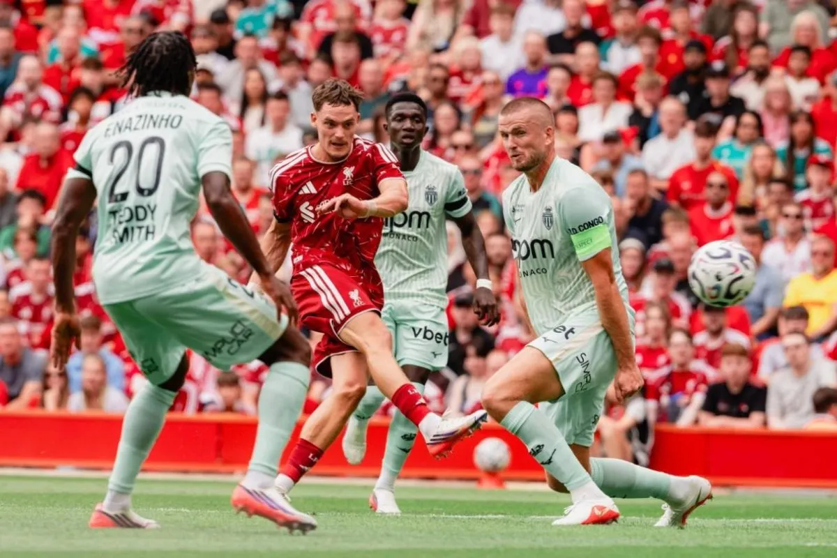 Pertandingan pramusim 2026 antara Liverpool dan AS Monaco di Stadion Anfield