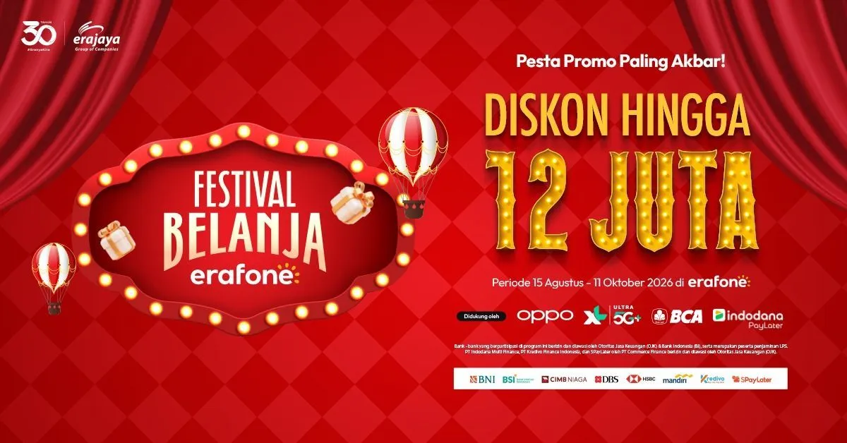 Suasana dan penawaran menarik dalam ajang Festival Belanja erafone 2026